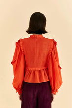 Load image into Gallery viewer, Orange Smocked Blouse
